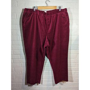Coldwater Creek Burgundy Cotton Velvet Pull On Pants Women Plus Size 2…